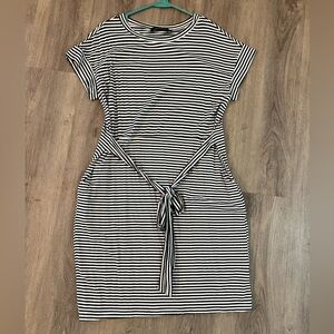 Striped green and White Dress